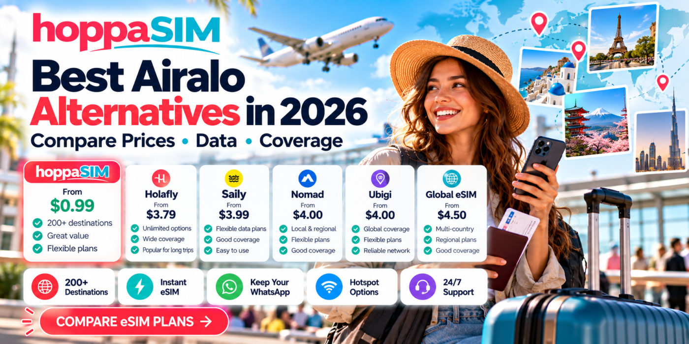 Best Airalo Alternatives in 2026: Compare Prices, Data & Coverage travel eSIM comparison