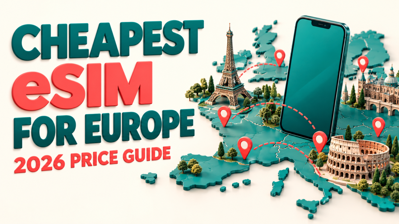 Cheapest eSIM for Europe travel eSIM featured image